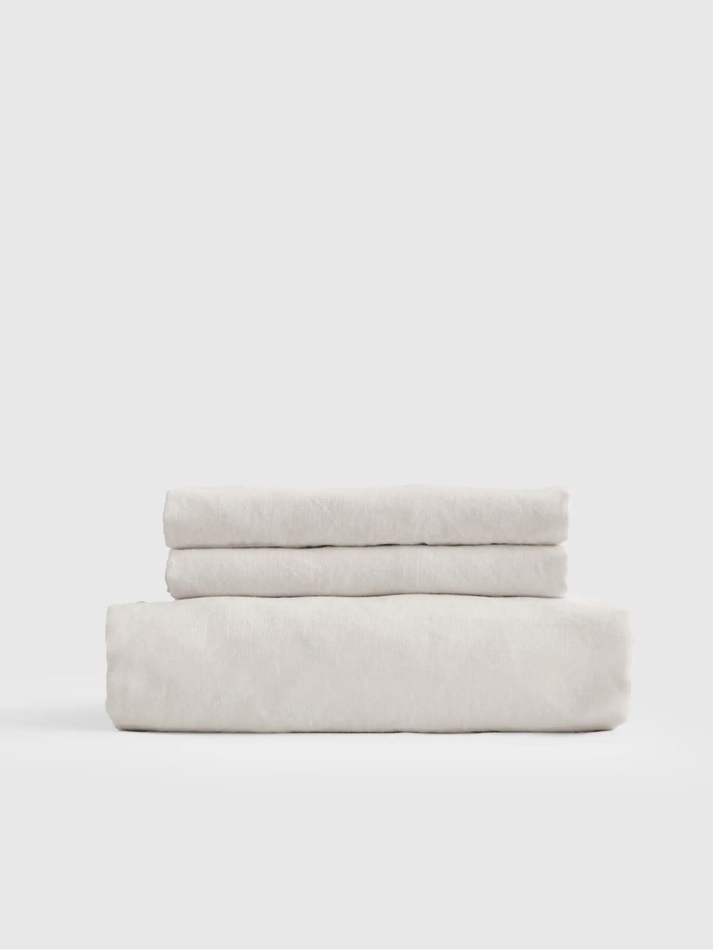 NWT QUINCE European Linen Fitted Sheet Set Queen Sand 8626